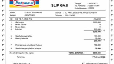Gaji karyawan indomaret