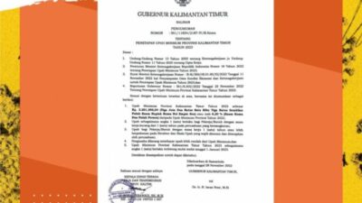 Gaji upah minimum provinsi kalimantan timur