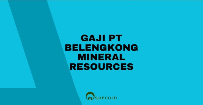 Resources ore bmr Gaji pt belengkong mineral resources