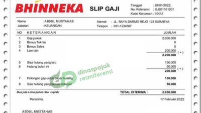 Gaji karyawan bhinneka semua jabatan terbaru 2024