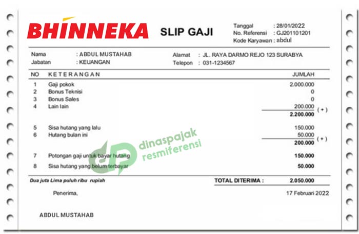 Gaji karyawan bhinneka semua jabatan terbaru 2024