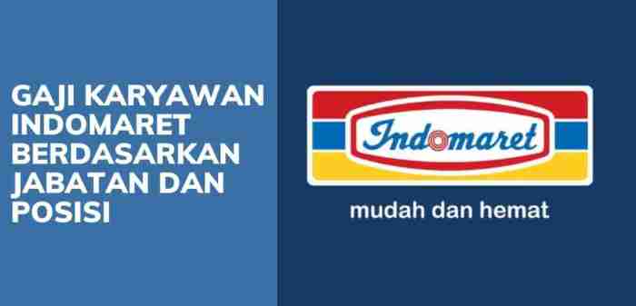 Gaji karyawan indomaret semua jabatan