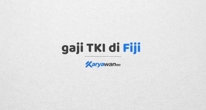 Gaji karyawan di fiji