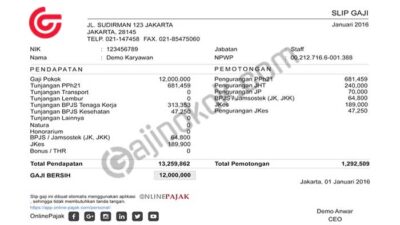 Gaji karyawan matahari