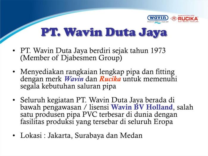 Gaji pt wavin duta jaya